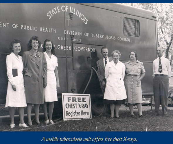 1940 mobile tuberculosis unit offering free chest X-rays