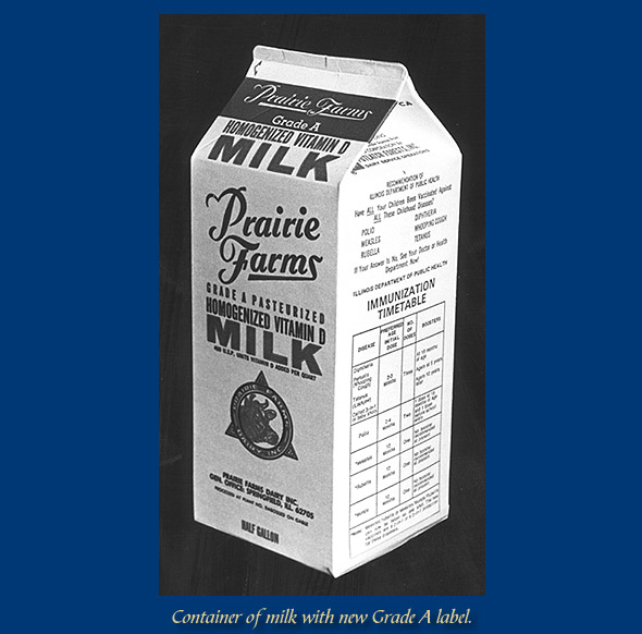 Container of milk with new Grade A label